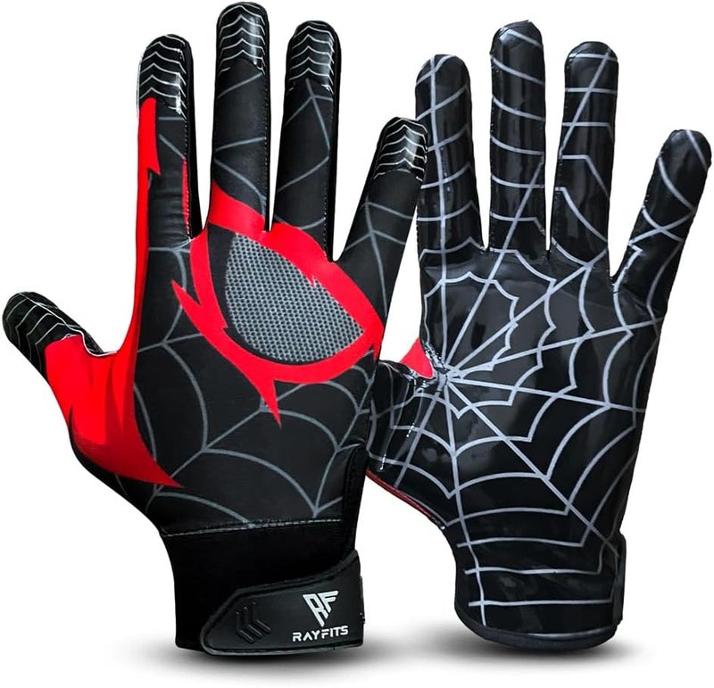 RAYFITS Football Gloves Receiver Gloves Super Sticky Boost Grip & Performance for Games & Training – Youth & Adult Sizes - Image 1